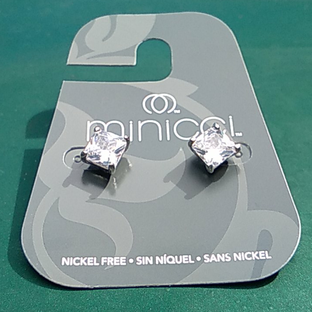 Minicci Princess Cut Cubic Zirconia Earrings